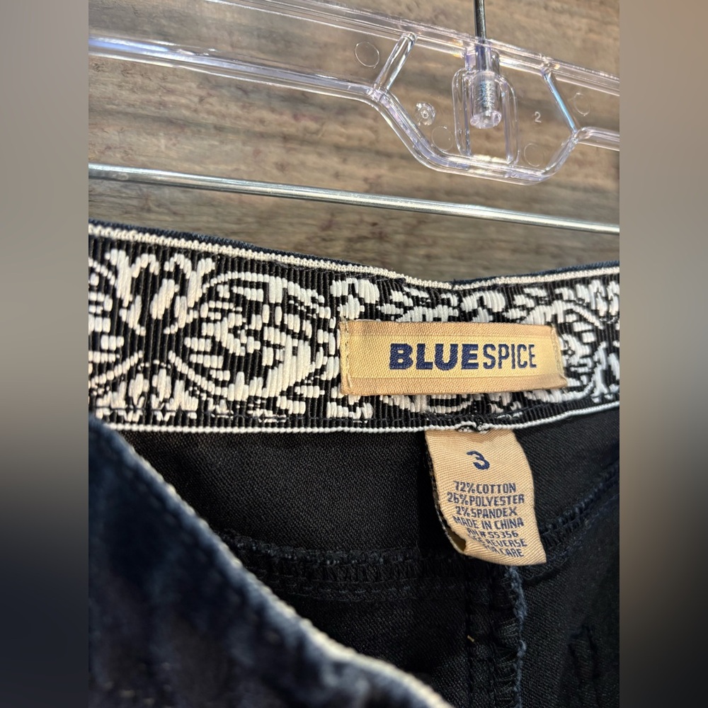 Blue Spice Dark Blue Jeggings Size 3 Faux Zip Pockets Stretch Denim - Picture 5 of 6